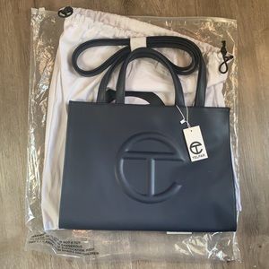 Telfar Medium Navy Shopping Bag